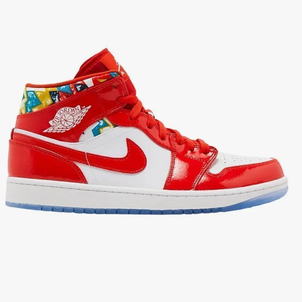 Air Jordan 1 Mid Chili Red Patent Men’s size 9